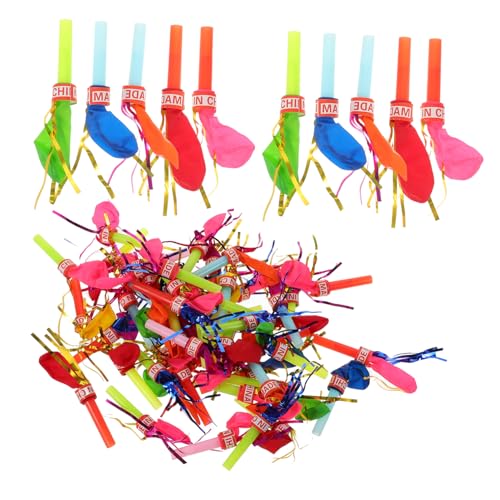 Toyvian 100Stücke Aufblasbare Selbstaufblasende Party Pfeifen Geburtstagsgeschenke für Erwachsene Wiederverwendbare Luftballons Festliche von Toyvian