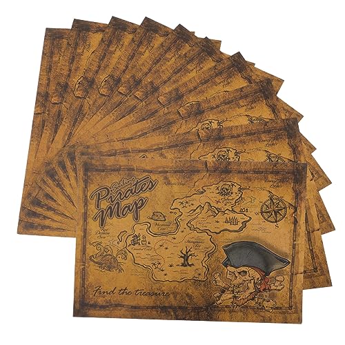 Toyvian 10 Stücke Piraten-schatzkarte Spielzeug Jungen Und Mädchen Schatzsuche Spiel Karte Piratenthema Karte Für Halloween Party Supplies Toyvian 10 Stücke Piraten-schatzkarte Spielzeug Jungen Und Mädchen Schatzsuche Spiel Karte Piratenthema Karte Für Halloween Party Supplies von Toyvian