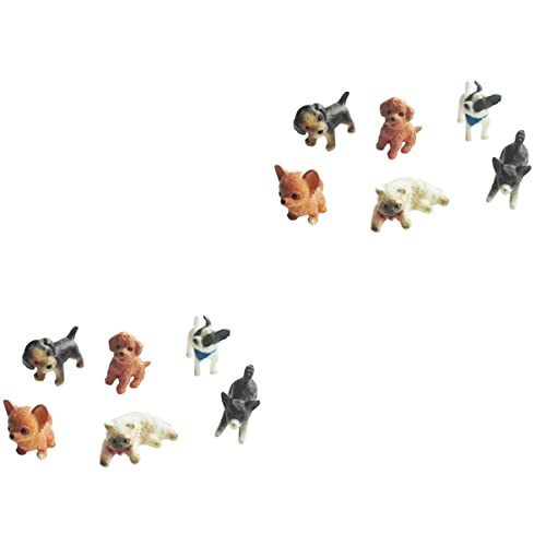 Toyvian 12 Stk Katze-hund-skulptur Miniaturstatuen Mini-katze-hund-ornament Haustier-statue Tierfiguren Spielzeug Katze-hund-miniaturen Tierfiguren Modell Kind Zubehör Katzen Und Hunde von Toyvian