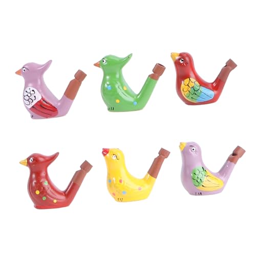 Toyvian 12 Stk Vogelglocken Spielzeug Wasservogelpfeife Kinderspielzeug Geschenke Pfeifenspielzeug für Wasservögel Pfeife aus Keramik Voll mit Wasser Ente Vogel aus Porzellan Kunsthandwerk von Toyvian