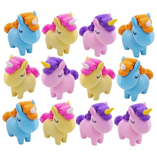 Toyvian 12 Stück Kreativer Radiergummi Schulradierer Für Radiergummis Machen Spaß Mini-radiergummis Für Fun Eraser Für Duftende Radiergummis Einhorn Schulmaterial von Toyvian