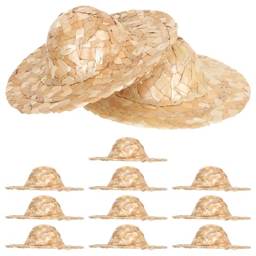 Toyvian 12 Stück Mini Strohhüte Puppenhut Handgefertigt Leicht Robust DIY Bastelzubehör für Puppen Sommermütze Mädchen Dekorativ Kompakt Toyvian 12 Stück Mini Strohhüte Puppenhut Handgefertigt Leicht Robust DIY Bastelzubehör für Puppen Sommermütze Mädchen Dekorativ Kompakt von Toyvian