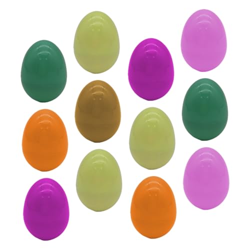 Toyvian 12stücke Leere Kunststoff-ostereier Bunte Wiederverwendbare Für Ostern Bastelprojekte Und Dekoration Für Kinderpartys Und Eiersuchen Zufällige Farben von Toyvian