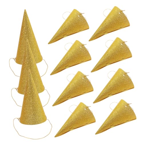 Toyvian 12 Stück Teiliges Glitzernde Geburtstagskegel Hüte in Gold Mini Partyhüte für Erwachsene mit Royalem Kronen-design und Elastischem Band Dekoration für Toyvian 12 Stück Teiliges Glitzernde Geburtstagskegel Hüte in Gold Mini Partyhüte für Erwachsene mit Royalem Kronen-design und Elastischem Band Dekoration für von Toyvian