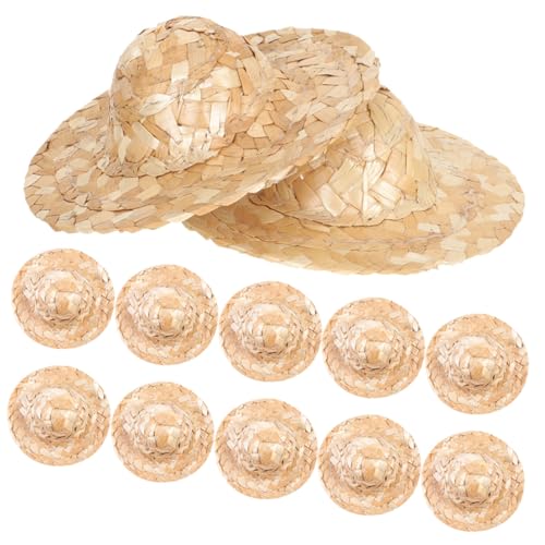 Toyvian 12 Stück Teiliges Miniatur Strohhüte Handgefertigt Kleine Geflochtene Puppenhüte Vielseitig Einsetzbar für DIY Bastelprojekte Puppendekoration und Fotorequisiten Toyvian 12 Stück Teiliges Miniatur Strohhüte Handgefertigt Kleine Geflochtene Puppenhüte Vielseitig Einsetzbar für DIY Bastelprojekte Puppendekoration und Fotorequisiten von Toyvian