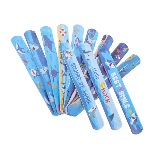 Toyvian 12 Stück Teiliges Shark Slap Armband Buntes Partyzubehör für Bequemes Langlebiges Schnapparmband für Jungen und Mädchen als Freundschaftsarmband und Partygeschenk Toyvian 12 Stück Teiliges Shark Slap Armband Buntes Partyzubehör für Bequemes Langlebiges Schnapparmband für Jungen und Mädchen als Freundschaftsarmband und Partygeschenk von Toyvian