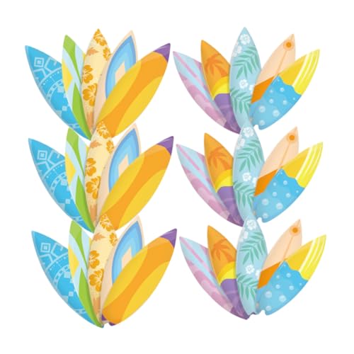 Toyvian 120 Stück Teiliges Surfbrett Sticker Hawaii Party Dekorationen Selbstklebend Wasserfest Vielseitig für Koffer Scrapbook Outdoor Strand Deko Langlebig Farbecht Einfach Anzubringen von Toyvian