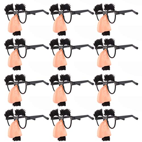 Toyvian 12Pcs Lustige Verkleidung Brille Neuheit Lustige Brille mit Nase Und Schnurrbart für Kinder Erwachsene Halloween Kostümparty Bevorzugt Fotokabinen- Requisiten Brille Toyvian 12Pcs Lustige Verkleidung Brille Neuheit Lustige Brille mit Nase Und Schnurrbart für Kinder Erwachsene Halloween Kostümparty Bevorzugt Fotokabinen- Requisiten Brille von Toyvian