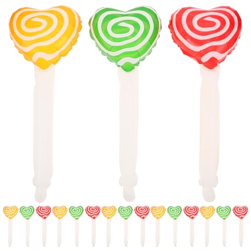 Toyvian 18-teilige Candyland-Partydekorationen: Aufblasbarer Süßigkeitenballon – Lollipop-Partydekoration für Veranstaltungen im Innen- und Außenbereich – für festliche Feiern von Toyvian