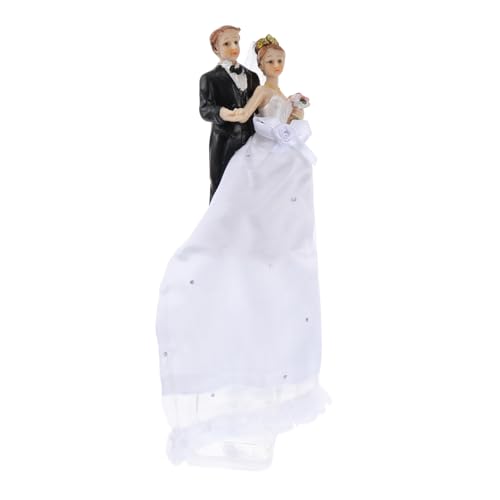 Toyvian 1Pc Hochzeitsfigur Dekoration Hochzeitstorte Topper Hochzeitszeremonie Dekorationen Verlobung Tortenaufsatz Hochzeitstorte Dusche Hochzeitsfeier Tortenaufsatz Oh von Toyvian