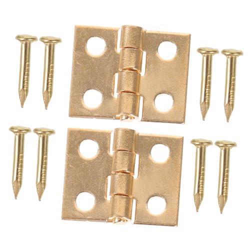 Toyvian 1paar Miniatur Scharniere Für Puppenhausmöbel Mini Tür Und Fensterzubehör Dekorative Und Mini-Hardware Für Maßstab Puppenhäuser von Toyvian