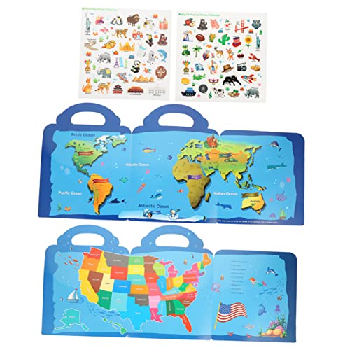 Toyvian 2 Karten-Sticker-Buch kinderkram Buch bastelset kinderspielsachen kinderspielzeuge Lernspielzeug für lustige Heimdekoration Karte der amerikanischen DIY-Aufkleber PVC Toyvian 2 Karten-Sticker-Buch kinderkram Buch bastelset kinderspielsachen kinderspielzeuge Lernspielzeug für lustige Heimdekoration Karte der amerikanischen DIY-Aufkleber PVC von Toyvian