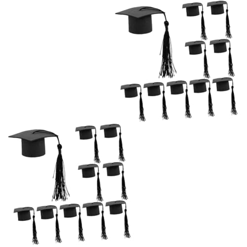 Toyvian 2 Sätze Arzt Hut Dekoration Partygeschenke Für Absolventen Glückwunsch Abschlussmütze Dekoration Bachelorhut Kuchen Dekoration Grad Cap Cupcake Topper Abschluss Topper 10 Stück * 2 von Toyvian