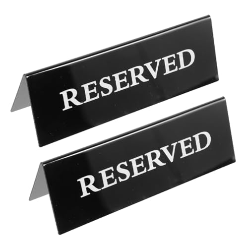 Toyvian 2 Stück Acryl Tischschild V förmig Reserviert Schild Wiederverwendbar Leicht Robust für Restaurant Tischdekoration für Gastronomie und Events von Toyvian