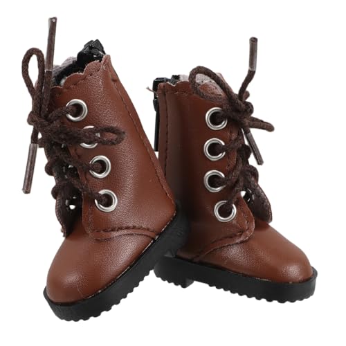 Toyvian 2 Stück Bjd Puppenschuhe Puppen Kleidung Puppen Accessoires Kuscheltiere Kleidung Miniatur unfertige Schuhe Schneestiefeldekorationen Schuhe für Puppen Plüschtierschuhe Stoff Brown von Toyvian