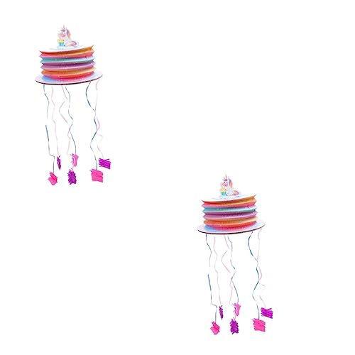 Toyvian 2 Schnur Kleine Kuchen-Piñatas Mini-Spielzeug halloween party toy Baseball-Gastgeschenke Halloween-Piñata kinderlaterne Mini-Piñatas Laternen-Pinata-Spielzeug Laternen-Piñata von Toyvian