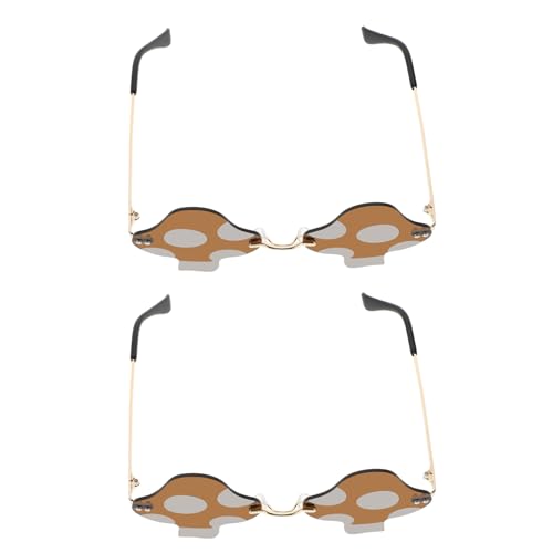 Toyvian 2 Stück Vintage Rahmenlose Eyewear Jahre Stil für Festivals Rave Cosplay Outfits Unisex Lustige Statement Shades Toyvian 2 Stück Vintage Rahmenlose Eyewear Jahre Stil für Festivals Rave Cosplay Outfits Unisex Lustige Statement Shades von Toyvian