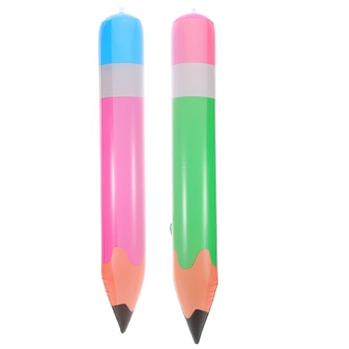 Toyvian 2 Stück aufblasbares Bleistiftspielzeug luftballons aufblasbares große aufblasbare Buntstifte riesige aufblasbare Bleistifte Buntstifte Masse Jumbo-Buntstift Riese PVC von Toyvian