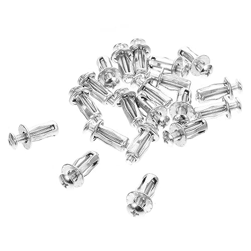 Toyvian 20 Sätze Dehnschraube Fix Hohl Schrauben Blütenblatt Nuss Erweiterung Tür Gewindeeinsätze Für Metall Bolzen Muttereinsätze Silver Rostfreier Stahl von Toyvian