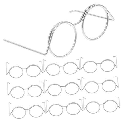 Toyvian 20 Stück Brillen Zubehör für Puppen Teiliges mit Metallrand für DIY Puppenmode für Kreative Spielideen und Stilvolle Outfits zu Geburtstagen und Feiertagen von Toyvian