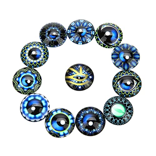 Toyvian 20 Stück Edelsteine glasaufkleber Schmuckaufnäher Schmuckmaterial Selber Machen Flecken Runder Cabochon Aus Glas Blue Toyvian 20 Stück Edelsteine glasaufkleber Schmuckaufnäher Schmuckmaterial Selber Machen Flecken Runder Cabochon Aus Glas Blue von Toyvian