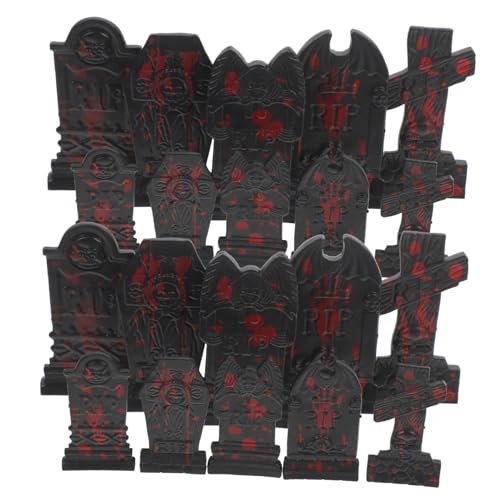 Toyvian 20stücke Teiliges Halloween Grabstein Modell Realistische Grabsteindekoration Für Garten Und Party Gemischte Stile Mit Blutigen Effekten Für Schaurige Halloween-atmosphäre Toyvian 20stücke Teiliges Halloween Grabstein Modell Realistische Grabsteindekoration Für Garten Und Party Gemischte Stile Mit Blutigen Effekten Für Schaurige Halloween-atmosphäre von Toyvian