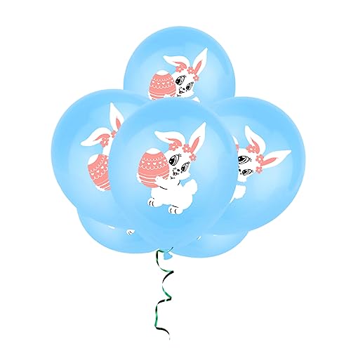 Toyvian 20 Stück Kaninchen-latexballon Für Geburtstag Partyballons Ornament Pastell Ballondekoration Zu Ostern Osterszene Dekoration Luftballons Osterballons Hasenballons Emulsion Blue von Toyvian