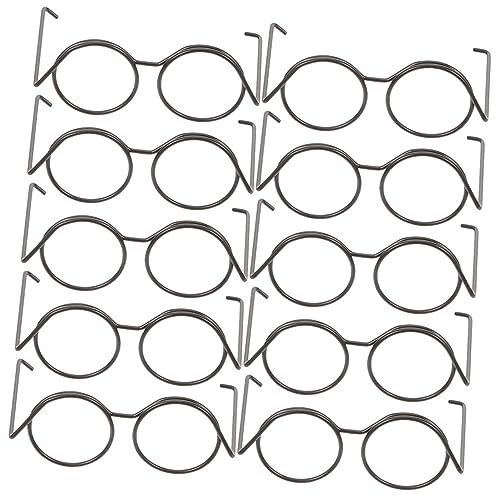Toyvian 20 Stück Puppe Mini-Brille aus Metall Puppenbrille Miniaturaugen zum Basteln Miniaturen Puppen Kleidung für puppenkleidung Irische Festivalbrille Fotokabine Requisiten Glas Black Toyvian 20 Stück Puppe Mini-Brille aus Metall Puppenbrille Miniaturaugen zum Basteln Miniaturen Puppen Kleidung für puppenkleidung Irische Festivalbrille Fotokabine Requisiten Glas Black von Toyvian