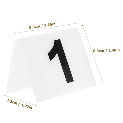 Toyvian 20 Stück Teiliges Acryl Doppelseitig Bedruckt Wiederverwendbare Tischnummern Multifunktionale Markierer für Restaurant und Event Minimalistisches Design Platzsparend Lesbar Toyvian 20 Stück Teiliges Acryl Doppelseitig Bedruckt Wiederverwendbare Tischnummern Multifunktionale Markierer für Restaurant und Event Minimalistisches Design Platzsparend Lesbar von Toyvian