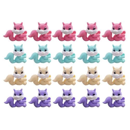 Toyvian 20 Stück Teiliges Radiergummis Eichhörnchen design Bunte Radiergummi Tiere Sicher und Dekorativ für Schüler Schreibwaren Lustige Waldtiere für Schule und Zuhause Zufällige Farbe von Toyvian