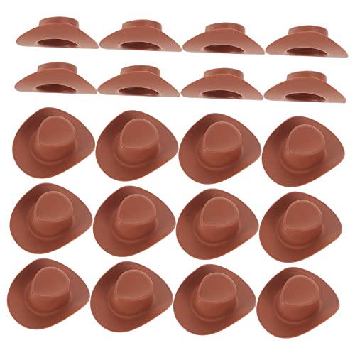 Toyvian 20 Stücke Mini Cowboy Hut Kleine Lebewesen Spielzeug Cowboy Dekor Cowboy Spielzeug Miniatur Cowgirl Hüte Puppen Töten Hut Kunststoff Cowboy Hut Puppenhüte Dekor Puppe Cowboy Hüte von Toyvian