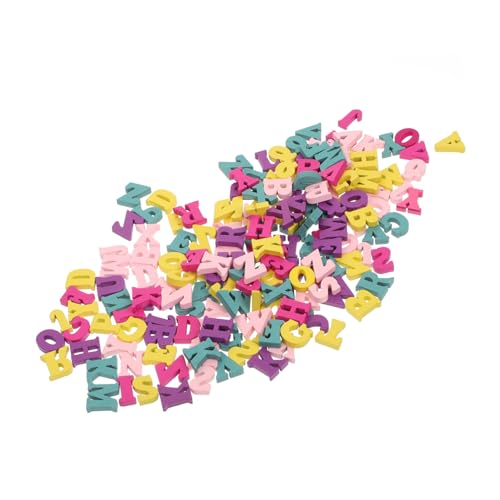 Toyvian 200 Stück DIY Holzbuchstaben Dekorative Holzhandwerksartikel Pastellfarben für Kreative Bastelprojekte Zufällig Gemischte Buchstaben für Heimdekoration und Feste von Toyvian