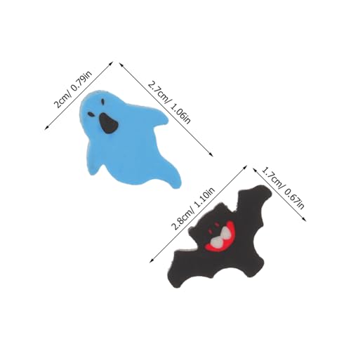 Toyvian 200 Stück Halloween Mini Radiergummis in Niedlichen Geist Fledermausformen Kreative Kleine Radierer als Partygeschenke und Schulbelohnungen für Halloween-feiern und von Toyvian