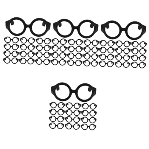 Toyvian 200 Stück Puppenbrillen Brillen Requisiten Zum Anziehen Miniatur Brillen Requisiten Puppen Anziehzubehör Puppenbrillen Entzückende Mini Brillen Puppenkleidungszubehör von Toyvian