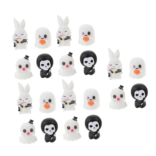 Toyvian 20Pcs Dekorationen Halloween- Skelett im Freien Halloween gartendeko Halloween tischdeko kürbis deko Halloween deko Halloween-Miniaturen Halloween-Szenenlayout Harz von Toyvian