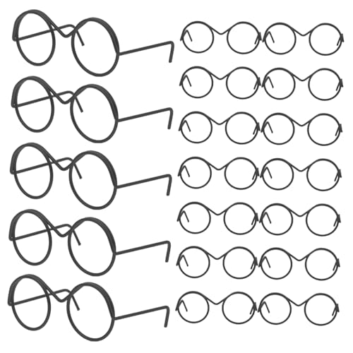 Toyvian 20St Puppe Mini-Brille aus Metall Miniaturbrille für Puppe Puppenauge Puppen leuchtbrillen weihnachsgeschenk Minipuppenbrille Bastelsonnenbrille für Puppen Black Toyvian 20St Puppe Mini-Brille aus Metall Miniaturbrille für Puppe Puppenauge Puppen leuchtbrillen weihnachsgeschenk Minipuppenbrille Bastelsonnenbrille für Puppen Black von Toyvian