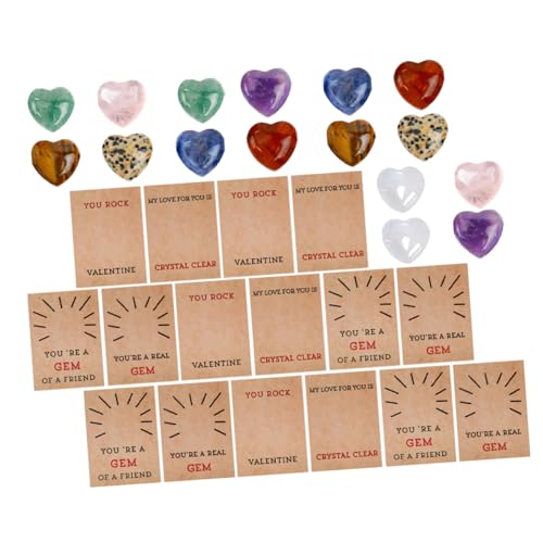 Toyvian Valentinstag Herz Edelstein Karten Acryl Steine ​​24 Sets Austausch Für Jungen Und Mädchen von Toyvian