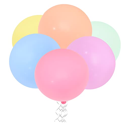 Toyvian 24 Stk Bodenexplosionsballon Weihnachtsballons Abschluss Ballons Runde Makronenballons Regenbogen-latexballon Dekorative Luftballons Turmballons Partyballons Zubehör Emulsion Baby von Toyvian