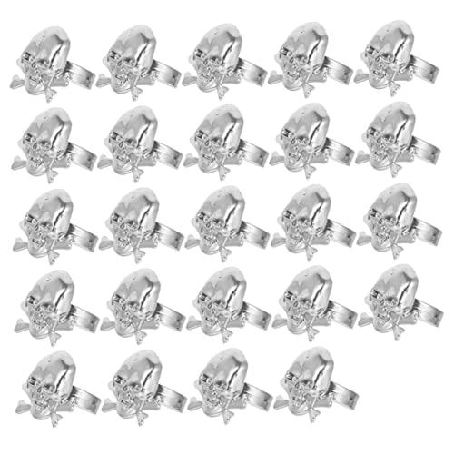 Toyvian 24 Stück Piraten-Schädel- -Ring Piraten-Gastgeschenke für Schädelring halloween costume halloween kleidung Totenkopfringe für Zubehör für Piratenpartys Silver Toyvian 24 Stück Piraten-Schädel- -Ring Piraten-Gastgeschenke für Schädelring halloween costume halloween kleidung Totenkopfringe für Zubehör für Piratenpartys Silver von Toyvian
