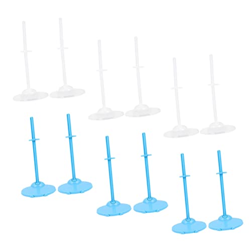 Toyvian 24stücke Teiliges Puppenständer Transparente Blaue Ständer Für Kleine Figuren Stabiler Für Puppenhaus-zubehör Zur Dekoration Und Präsentation Ihrer Sammlerstücke von Toyvian