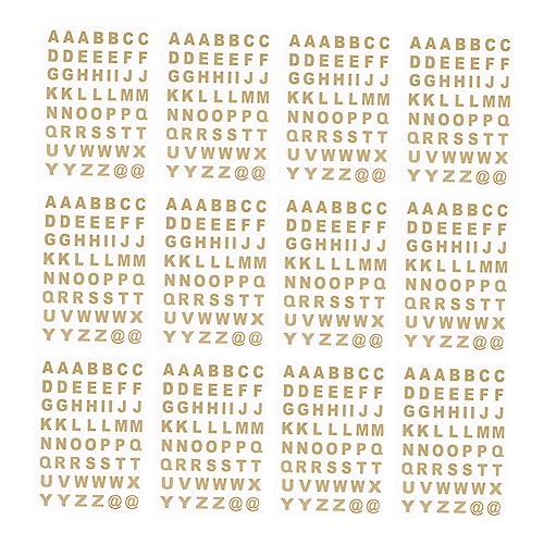 Toyvian 25 Blatt Hot Stamping Buchstaben Aufkleber Selbstklebend Transparent Alphabet Sticker für Scrapbook Notizbuch Umweltfreundliche Papiersticker ohne Kleber für Basteln und Dekoration von Toyvian