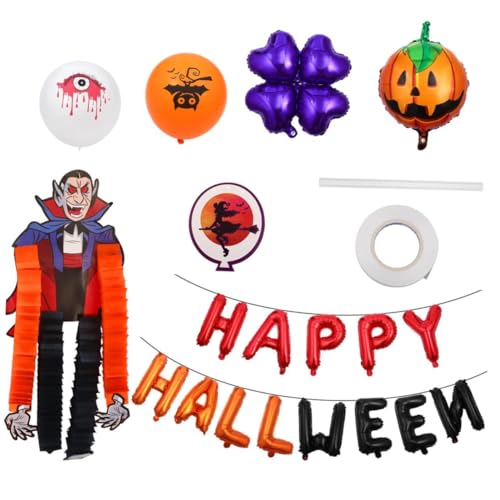 Toyvian 25 Stücke Set Halloween Luftballons Luftballons Halloween Party Luftballons Dekoration Aluminium Folie Aluminium Film von Toyvian