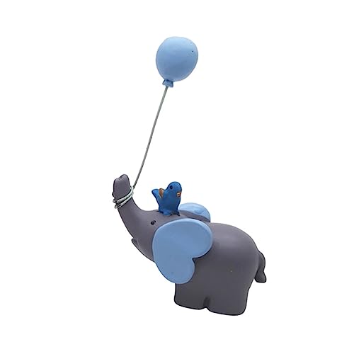 Toyvian Ballons 2St Elefant-Kuchen-Ornament Baby Elefant Elefantenkuchen-Harzfigur Dekorationszubehör Luftballons Harzverzierungen Geburtstagsdekoration Mädchen Statue Ornamente schmücken von Toyvian