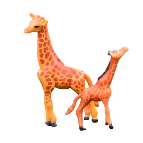 Toyvian 2St Mikro-Landschaftsverzierung bastelzeug Craft Puppengiraffenskulpturen realistische Giraffenfiguren Miniatur-Giraffenfigur kleines Tierdekor Kleine Tiere Moos Modell schmücken von Toyvian