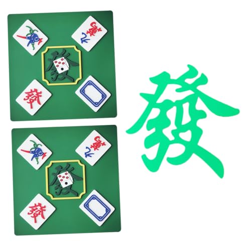 Toyvian 3 Stk Kuchendekoration Schickes Mahjong-kuchendekor Chinesisches Dekor Kuchen-mahjong-dekor Backornament Chinoiserie-dekor Kuchen Topper Weiches Gummi Chinesischer Stil Würfel von Toyvian
