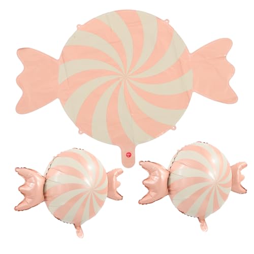 Toyvian 3 Stück Candy Luftballons für Babyparty Aluminium Folienballons Design Dekoration für Geburtstagsfeiern Kinderfeste und Mehr von Toyvian