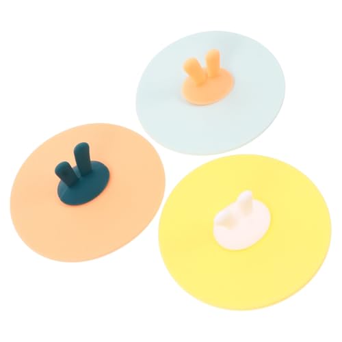 Toyvian 3 Stück Leckdichte Silikonbecherdeckel Kreative Tassenabdeckungen mit Glatten Kanten und Weichem Material Passend für Tassen Becher und Schützend gegen Staub und Verschmutzungen von Toyvian