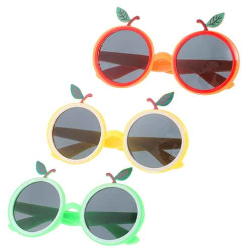 Toyvian 3 Stück Lustige Orangen Sonnenbrillen Hawaii Party Deko Bunte Brillen Karneval Maskerade Foto Requisiten für Erwachsene von Toyvian