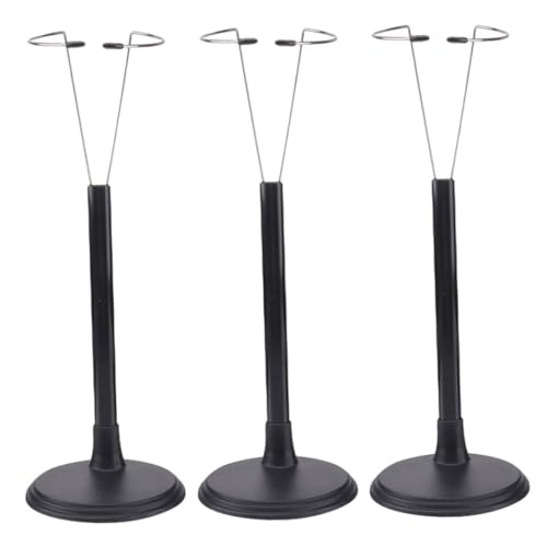 Toyvian 3 Stück Puppenbestand Stütze für Puppenständer Puppen für Mädchen Wunsch kinderzimmer spielzeugregal doll Accessories Actionfigurenständer Puppenaufbewahrungsständer PVC Black von Toyvian