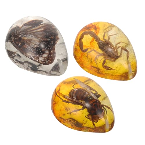 Toyvian 3 Stück Teiliges Insekten Bernstein Sammelornament mit Schmetterling und Biene Echte Bernsteinanhänger für Dekoration und DIY Projekte Toyvian 3 Stück Teiliges Insekten Bernstein Sammelornament mit Schmetterling und Biene Echte Bernsteinanhänger für Dekoration und DIY Projekte von Toyvian